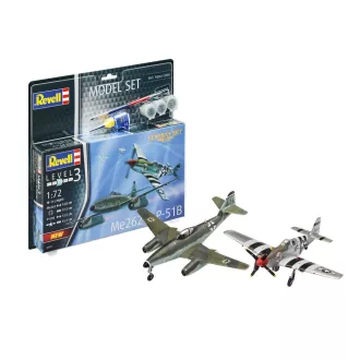   Revell - Model Set Combat Set Messerschmitt Me262 - P-51B Mustang repülő makett