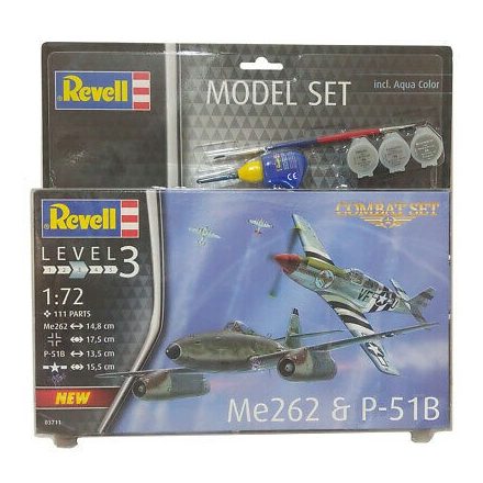 Revell Model Set Messerschmitt Me262 & P-51B Mustang  makett