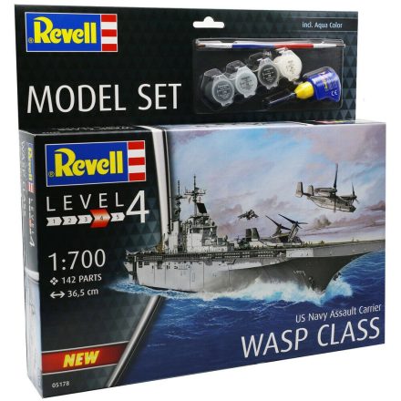 Revell Model Set Assault Carrier USS WASP CLASS makett