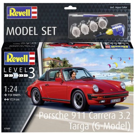 Revell Model Set Porsche 911 Carrera 3.2 Targa (G-Model) makett