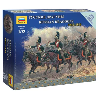   Zvezda Russian dragoons 1812-1814 - 3 figures - SnapFit figurakészlet