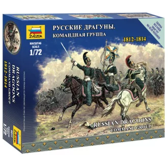   Zvezda Russian Dragoon Command Group 1812-1814 - 3 figures figurakészlet