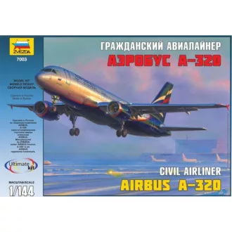 Zvezda Civil airliner Airbus A-320 polgári repülő makett