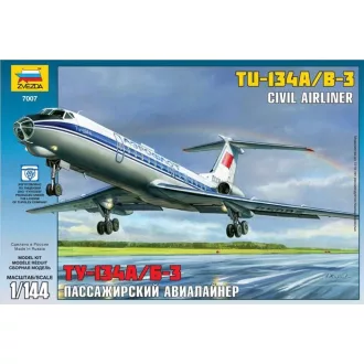   Zvezda Civil airliner Tupolev Tu-134A/B-3 polgári repülő makett