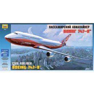 Zvezda Civil airliner Boeing 747-8 polgári repülő makett