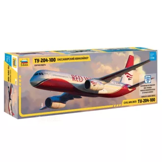   Zvezda Civil airliner Tupolev Tu-204-100 polgári repülő makett