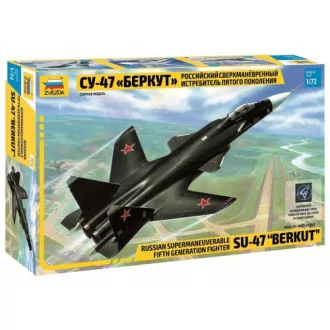   Zvezda Russian supermaneuverable fifth generation fighter Su-47 Berkut katonai repülő makett