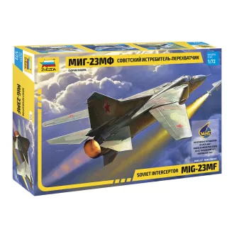   Zvezda Soviet fighter-interceptor Mikoyan-23MF katonai repülő makett
