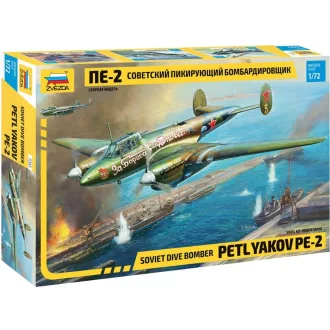   Zvezda Soviet dive bomber Petlyakov PE-2 katonai repülő makett