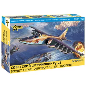   Zvezda Soviet attack aircraft Sukhoi Su-25 "FROGFOOT" katonai repülő makett