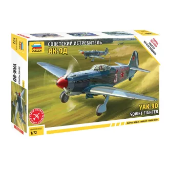   Zvezda Soviet fighter Yak-9D - snap-fit katonai repülő makett