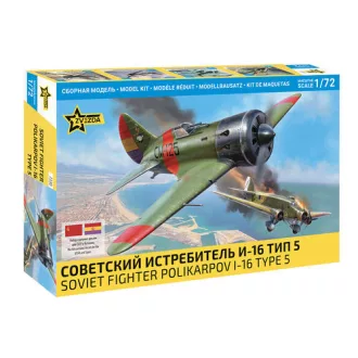   Zvezda Soviet Fighter Aircraft Polikarpov I-16 Type 5 katonai repülő makett