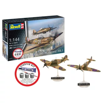 Revell - Starter Kit Spitfire Mk.Ia & Hurricane Mk.I makett