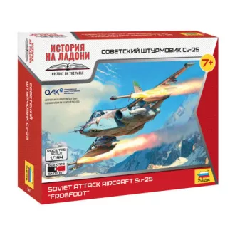   Zvezda Soviet attack aircraft Su-25 - Snap-fit katonai repülő makett