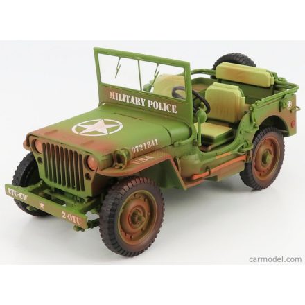 AMERICAN DIORAMA JEEP WILLYS US ARMY OPEN MILITARY POLICE DIRTY VERSION 1944