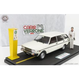   CLC-MODELS FIAT 131 PANORAMA SW 1981 - MOVIE - BIANCO ROSSO E VERDONE - WITH FURIO ZOCCANO FIGURE (CARLO VERDONE) AND SOS YELLOW COLUMN - CON VETRINA - WITH SHOWCASE