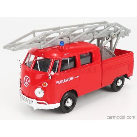 Motormax VOLKSWAGEN T1 TYPE 2 DOUBLE CABINE PICK-UP FEUERWEHR SCALA 1961