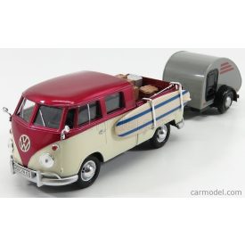   Motormax VOLKSWAGEN T1 TYPE 2 DOUBLE CABINE WITH TRAILER 1962
