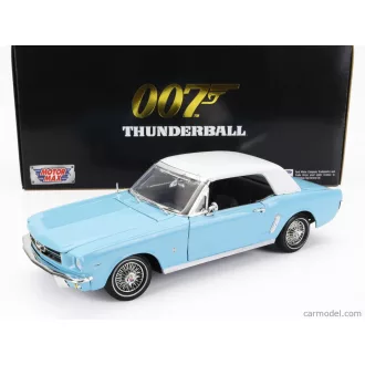   Motormax FORD MUSTANG CONVERTIBLE SPIDER 1967 - 007 JAMES BOND - THUNDERBALL - OPERAZIONE TUONO