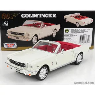   Motormax FORD MUSTANG CABRIOLET OPEN 1964 - JAMES BOND 007 - GOLDFINGER - MISSIONE GOLDFINGER
