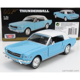   Motormax FORD MUSTANG CONVERTIBLE SPIDER 1967 - 007 JAMES BOND - THUNDERBALL - OPERAZIONE TUONO