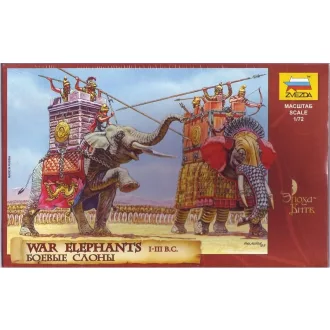   Zvezda War elephants III-I B.C. - 7 human, 2 elephant figures figurakészlet