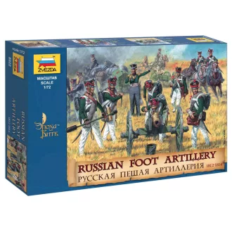 Zvezda RUSSIAN FOOT ARTILLERY 1812-15 tüzérségi makett