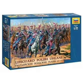   Zvezda Lifeguard Polish uhlans 1809-1815 - 18 figures figurakészlet