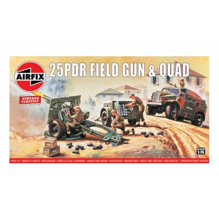 AirFix 25PDR Field Gun & Quad makett