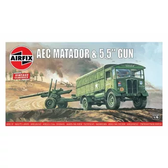   Airfix AEC Matador & 5.5inch Gun,Vintage Classics katonai jármű makett