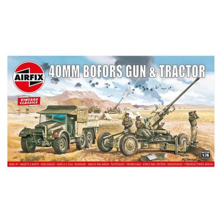 Airfix Bofors 40mm Gun & Tractor makett
