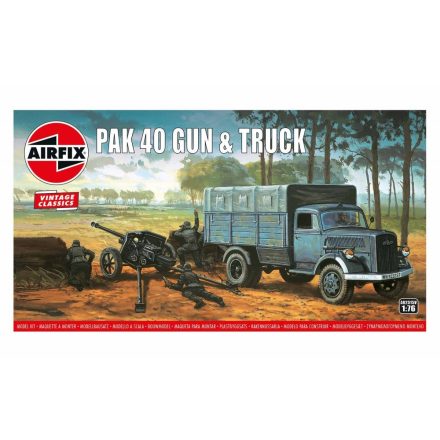 Airfix Pak 40 Gun & Truck makett