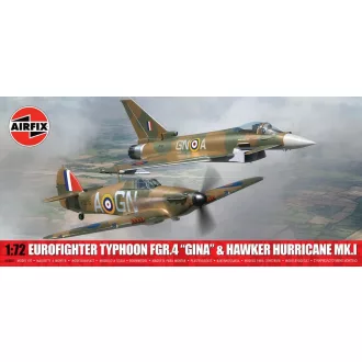   Airfix Twin Pack - Eurofighter Typhoon FGR.4 (GINA) + Hawker Hurricane Mk.I repülő makett készlet