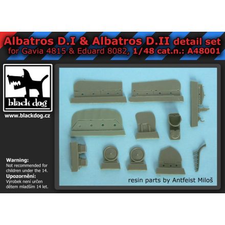 Black Dog Albatros D.I & D.II detail set for Eduard, Gavia