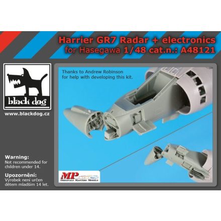 Black Dog Harrier GR 7 radar+electronics for Hasegawa