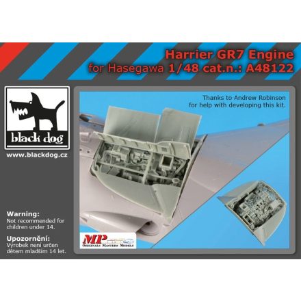 Black Dog Harrier GR 7 engine for Hasegawa