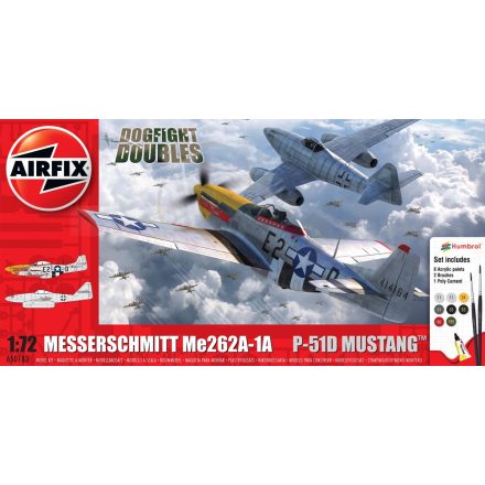 Airfix Messerschmitt Me262 & P-51D Mustang Dogfight Double makett