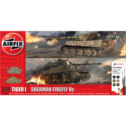 Airfix Classic Conflict Tiger 1 vs Sherman Firefly makett