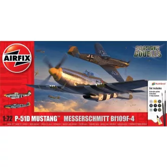   Airfix P-51D Mustang vs Bf109F-4 Dogfight Double komplett makett készlet