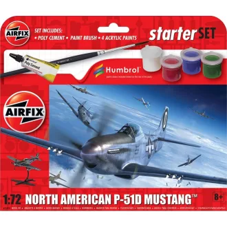   Airfix Starter Set - North American P-51D Mustang komplett makett készlet