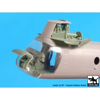   Black Dog Ch-46 D Front engine + cockpit for Hooby Boss – repülőmakett-kiegészítő