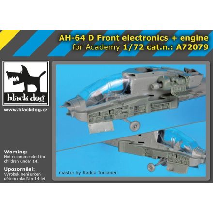 Black Dog AH-64 D Front electronics + engine for Academy