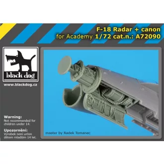   Black Dog F-18 Radar + canon for Academy – repülőmakett-kiegészítő