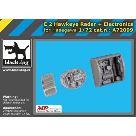Black Dog E-2 Hawkeye radar + electronics for Hasegawa