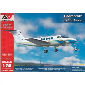   A&A Models Beechcraft C-12 Huron - Twin-Engine Turboprop Light Military Transport Aircraft - repülő makett