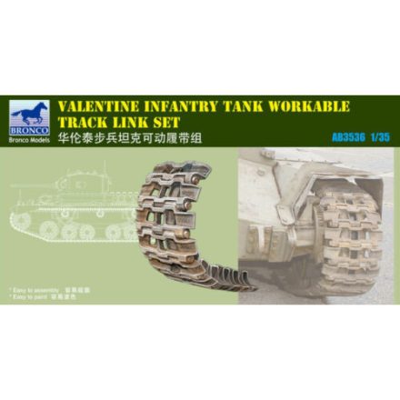 Bronco British Valentine Infantry Tank Workable Track Link Set