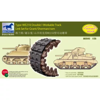   Bronco Models Sherman Double I Workable Track Link Set lánctalp kiegészítő