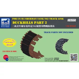   Bronco Models Duckbills part 2 For US M4 SHERMAN TANK T62 Track Link lánctalp kiegészítő