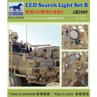 Bronco Models LED Search Light Set B. makett kiegészítő