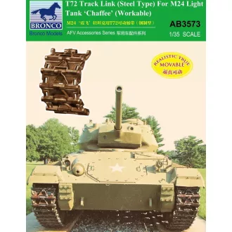   Bronco Models T-72 Track Link(Steel Type)for M24 Light Tank Chaffee (Workable lánctalp kiegészítő